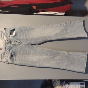 Asos acid washed denim Capri style jeans size 26/28